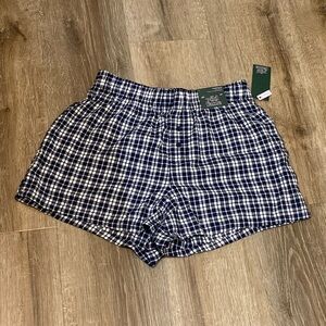 Wild Fable Navy Plaid High Waist Shorts